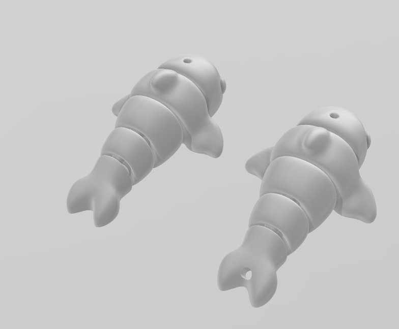 Baby Dolphin - Keychain - Desk Ornament - ZOU3D