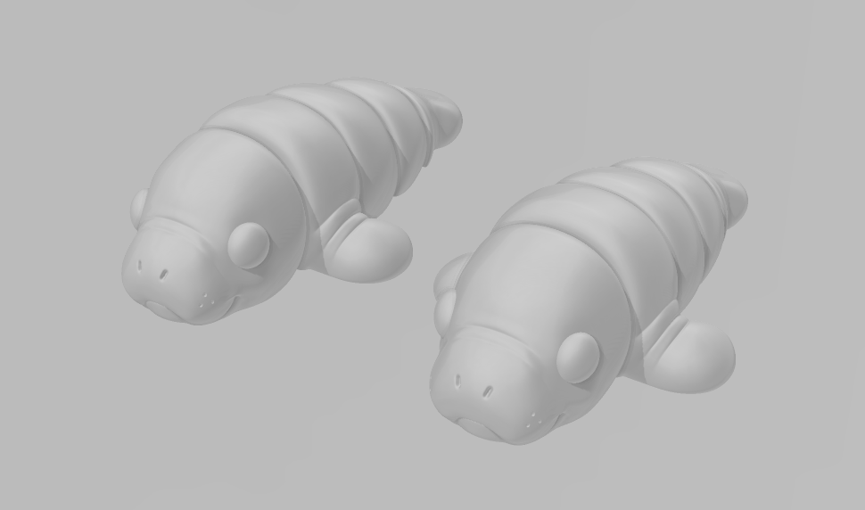 Baby Manatee - Keychain - Desk Ornament - ZOU3D