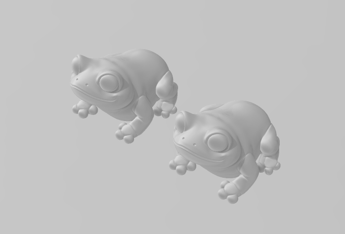 Frog - Articulated - Keychain - Desk Ornament - ZOU3D