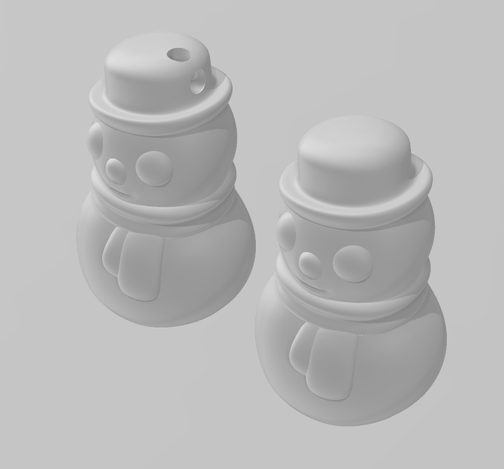 Snowman Sculpture - Articulated - Keychain - Desk Ornament - ZOU3D