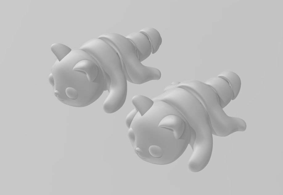 Tiny Baby Cat - Articulated - Keychain - Desk Ornament - ZOU3D