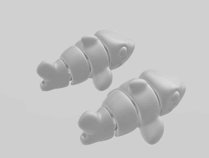 Tiny Baby Shark - Articulated - Keychain - Desk Ornament - ZOU3D