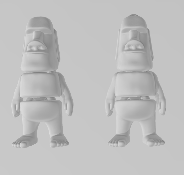 Moai Heads - Articulated - Keychain - Desk Ornament - ZOU3D