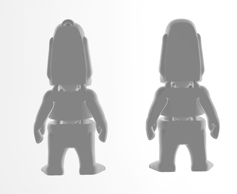 Moai Heads - Articulated - Keychain - Desk Ornament - ZOU3D