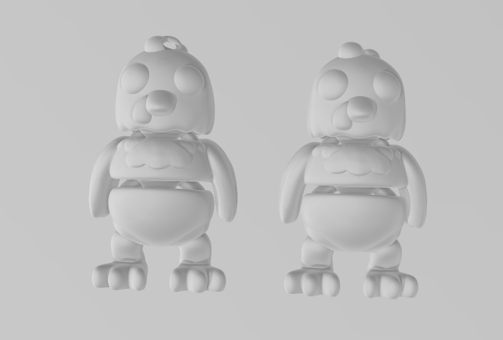 Tiny Turkey - Articulated - Keychain - Desk Ornament - ZOU3D