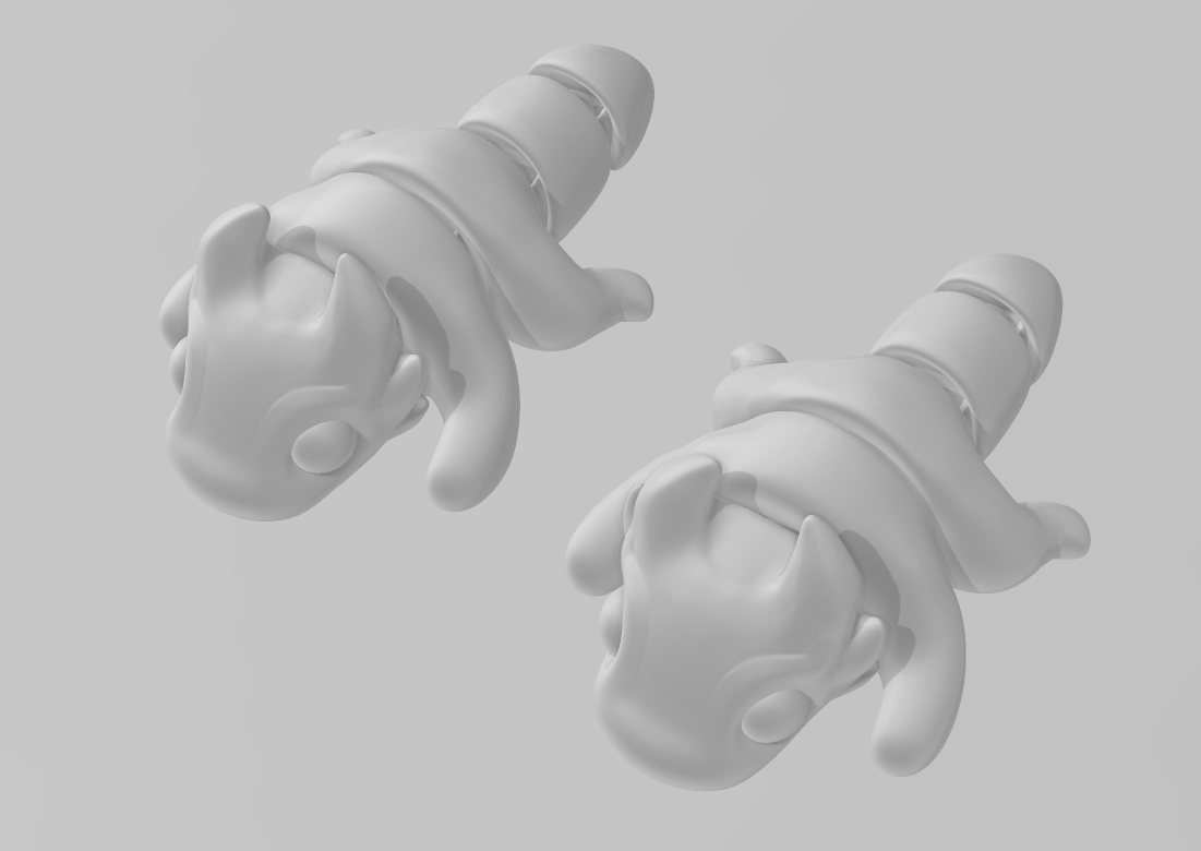 Tiny Baby Dragon - Articulated - Keychain - Desk Ornament - ZOU3D