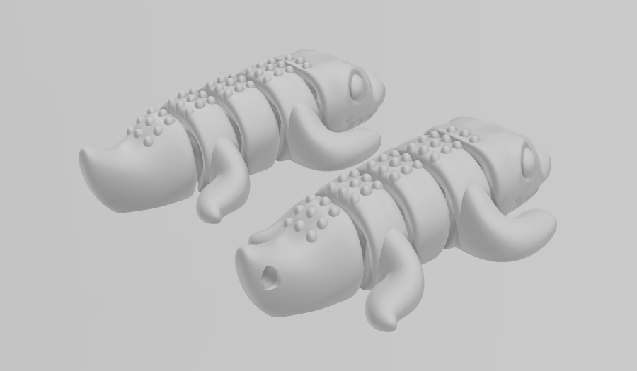 Baby Crocodile - Articulated - Keychain - Desk Ornament - ZOU3D