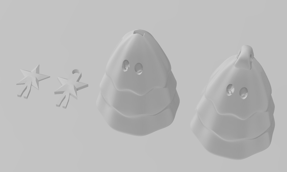 Christmas Tree - Articulated - Keychain - Desk Ornament - ZOU3D