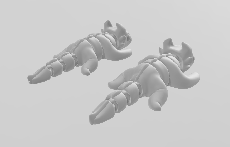 Dragon - Articulated - Keychain - Desk Ornament - ZOU3D