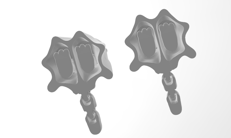 Ghost Cat - Articulated - Keychain - Desk Ornament - ZOU3D