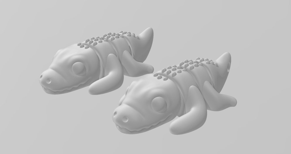 Tiny Baby Crocodile - Articulated - Keychain - Desk Ornament - ZOU3D