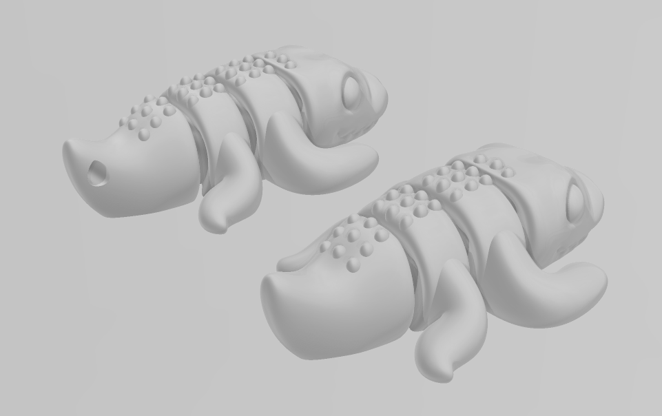 Tiny Baby Crocodile - Articulated - Keychain - Desk Ornament - ZOU3D