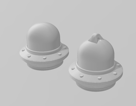 UFO - Articulated - Keychain - Desk Ornament - ZOU3D