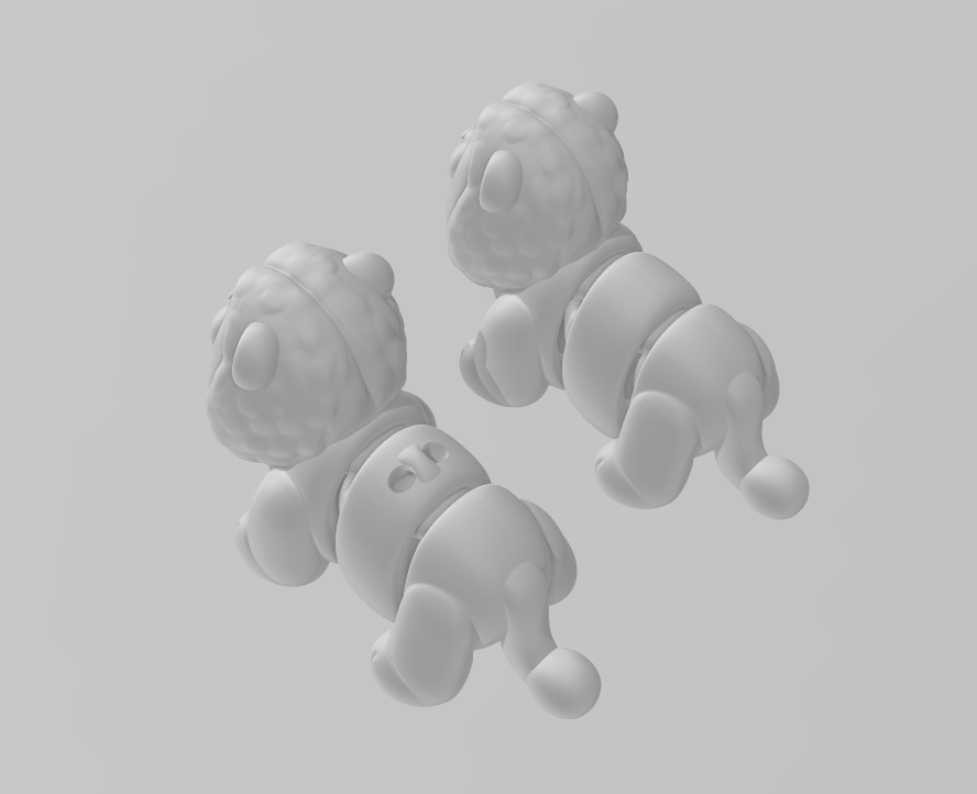 Articulated Baby Lion - Articulated - Keychain - Desk Ornament - ZOU3D