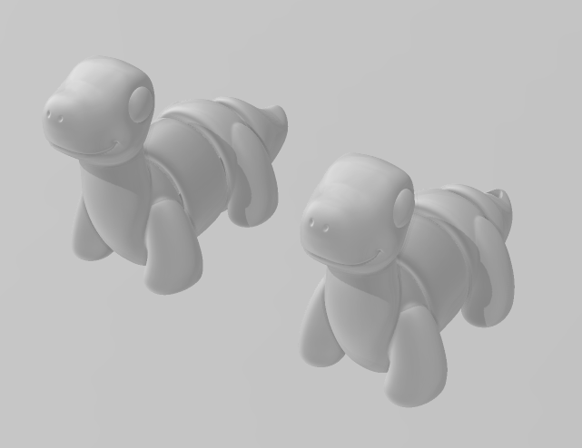 Baby Brontosaurus - Articulated - Keychain - Desk Ornament - ZOU3D