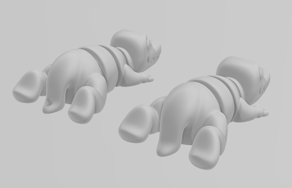 Baby T-Rex - Articulated - Keychain - Desk Ornament - ZOU3D