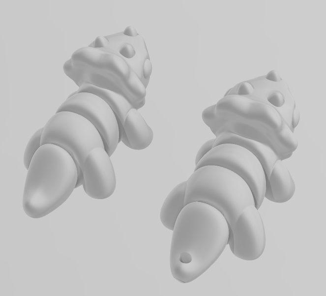 Baby Triceratops - Articulated - Keychain - Desk Ornament - ZOU3D