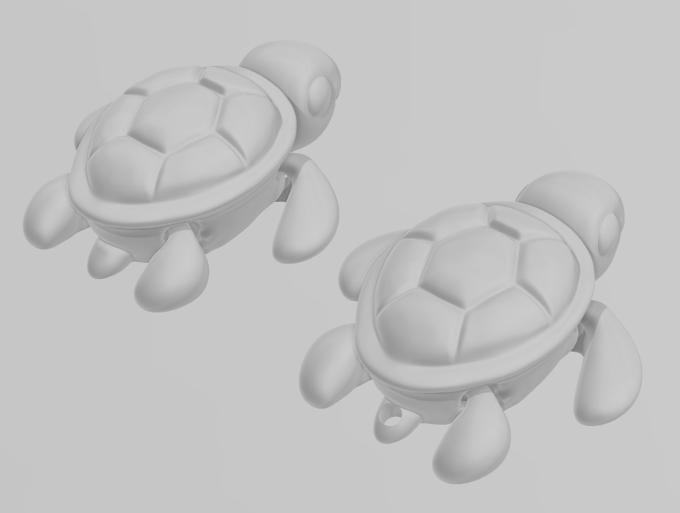 Baby Turtle - Articulated - Keychain - Desk Ornament - ZOU3D