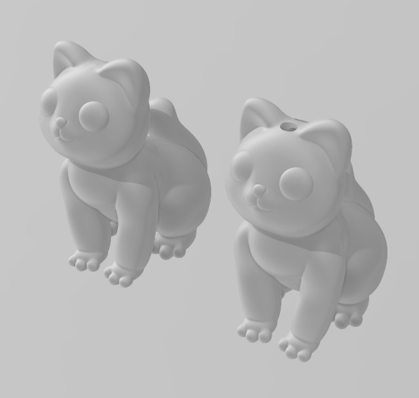 Cat Sculpture - Articulated - Keychain - Desk Ornament - ZOU3D