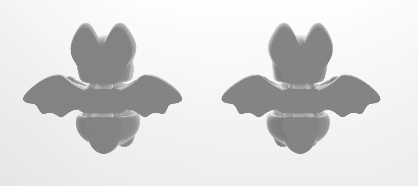 Tiny Bat - Articulated - Keychain - Desk Ornament - ZOU3D