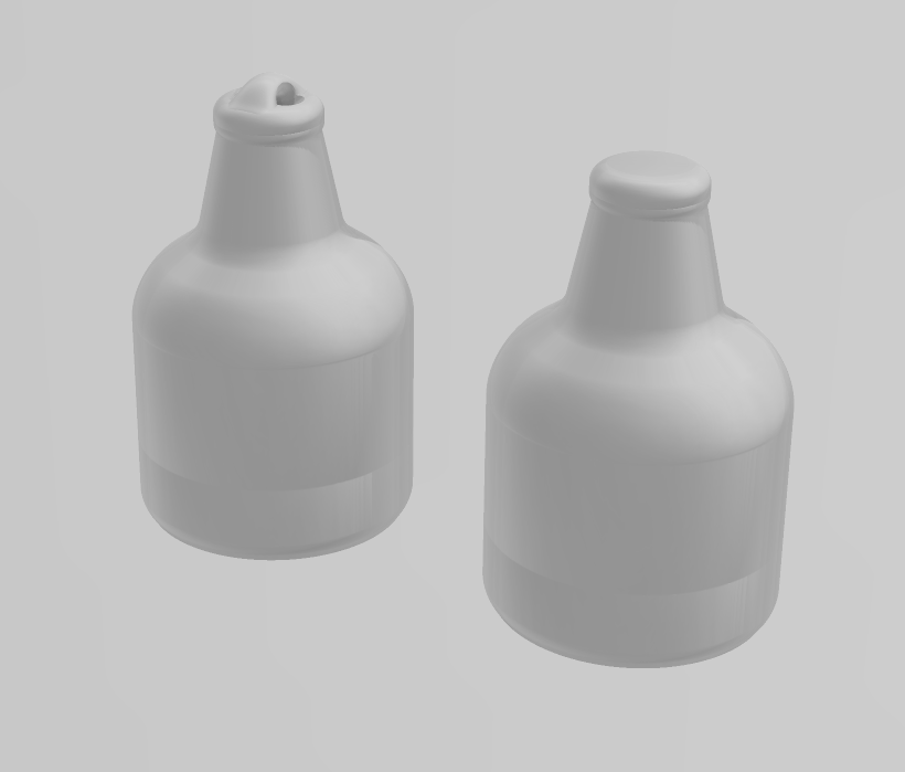 Bottle - Articulated - Keychain - Desk Ornament - ZOU3D