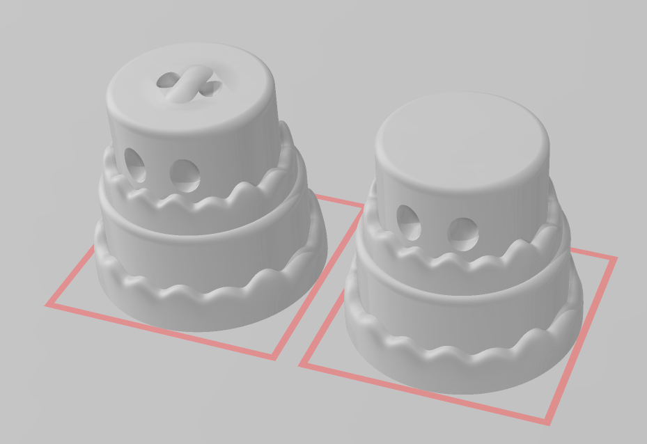 Cake - Articulated - Keychain - Desk Ornament - ZOU3D