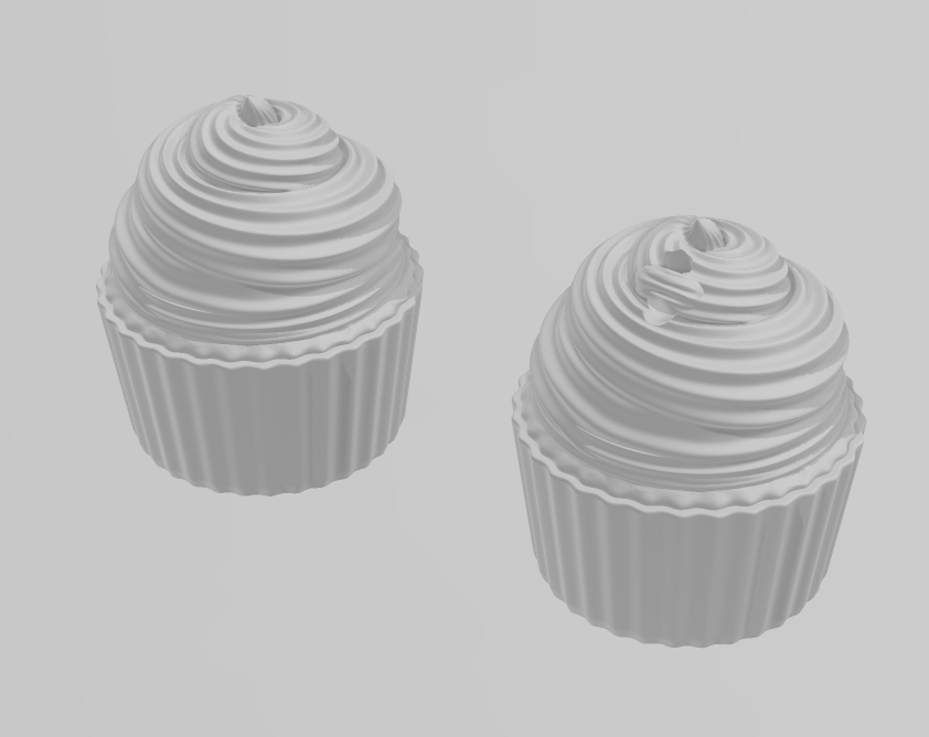 Cupcake - Articulated - Keychain - Desk Ornament - ZOU3D