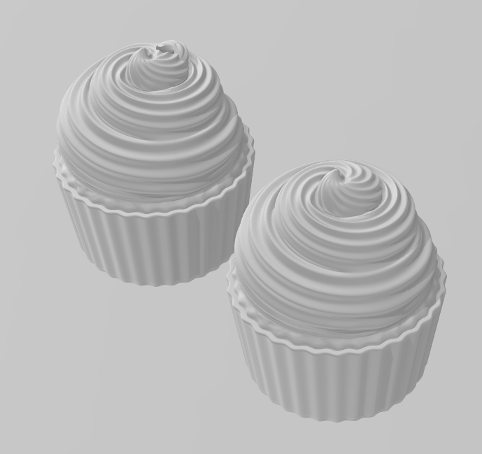 Cupcake - Articulated - Keychain - Desk Ornament - ZOU3D