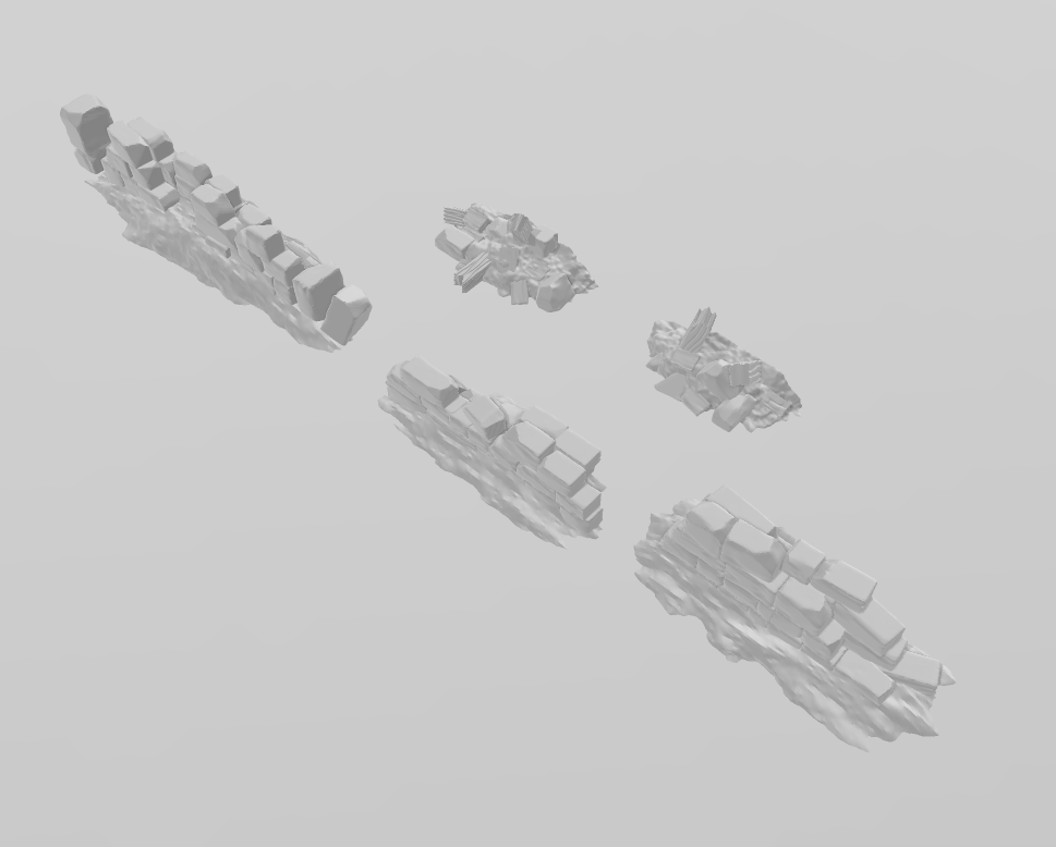 Abandoned Village Debris and Walls - DND - Dungeons & Dragons - RPG - Pathfinder - Tabletop - TTRPG - Devious Games - 28 mm