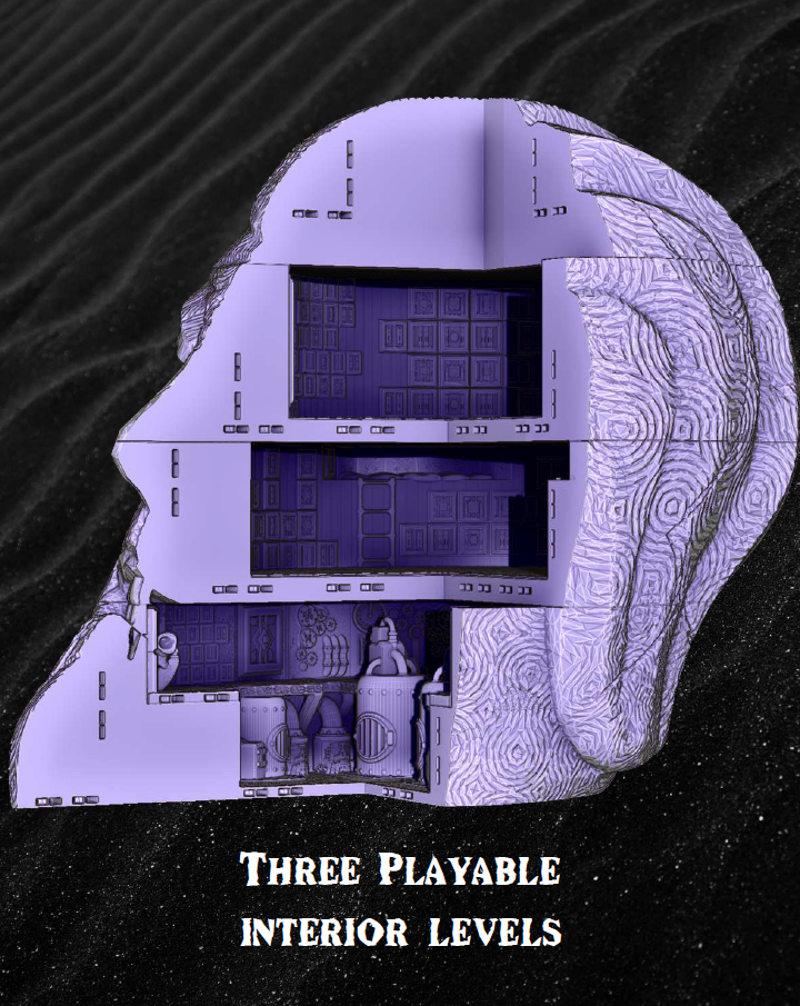 Lord Taal's Head - Pathfinder - Dungeons & Dragons - RPG - Tabletop -Terrain - 28 mm / 1"- Aether Studios