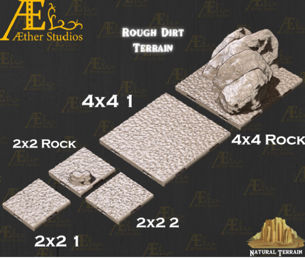 Countryside Terrain - Pathfinder - Dungeons & Dragons - RPG - Tabletop -Terrain - 28 mm / 1"- Aether Studios
