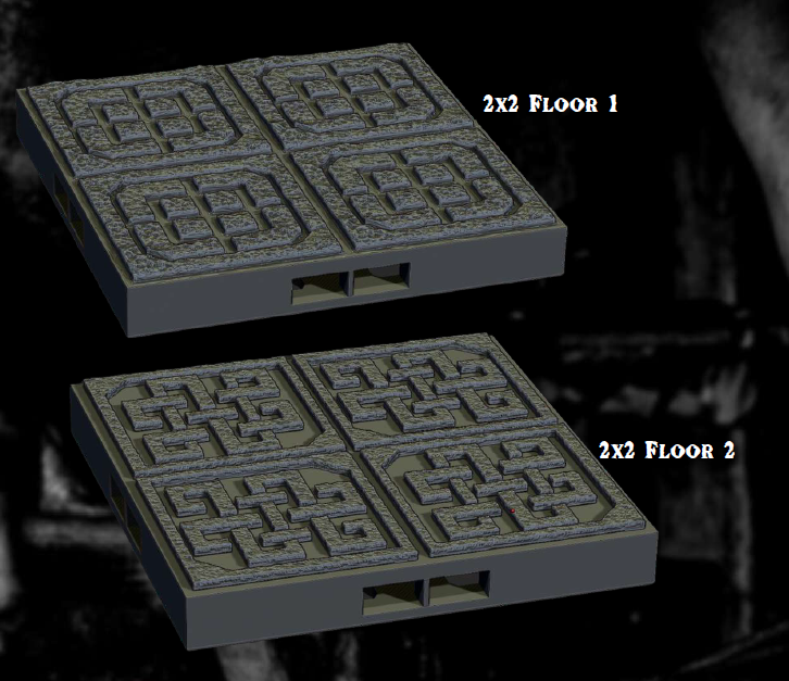 Dwarven Clip on Walls - Pathfinder - Dungeons & Dragons - RPG - Tabletop -Terrain - 28 mm / 1"- Aether Studios