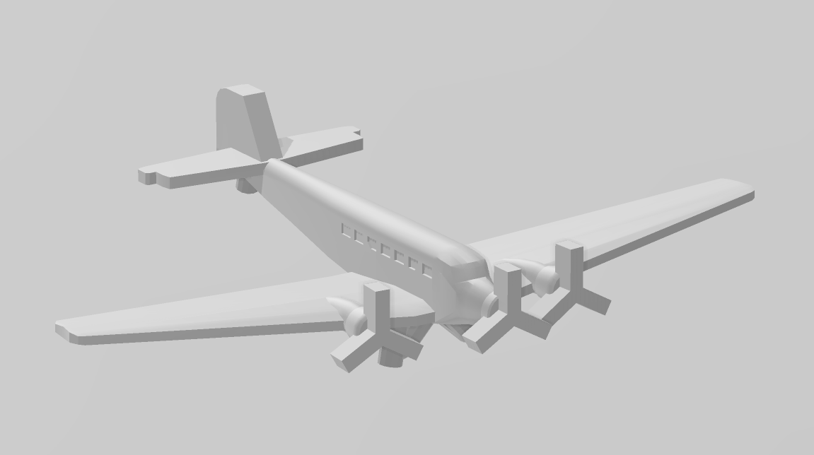 JU52 - German - Wargaming - Axis and Allies - Aviation Miniature - Tabletop - Warships