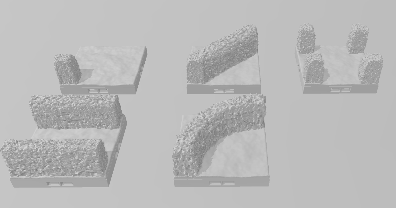 Half Size Hedge Maze Part 1 - Pathfinder - Dungeons & Dragons - RPG - Tabletop -Terrain - 28 mm / 1"- Aether Studios