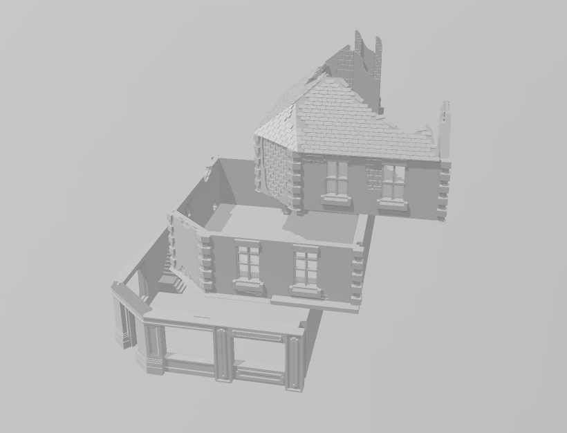 Corner Shop - War Across Europe - Terrain - 28mm - 20mm - 15mm - WOW Buildings