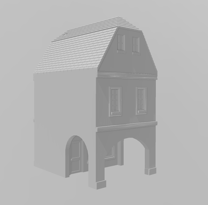 Dutch Town Shops - War Across Europe - Terrain - 28mm - 20mm - 15mm - WOW Buildings