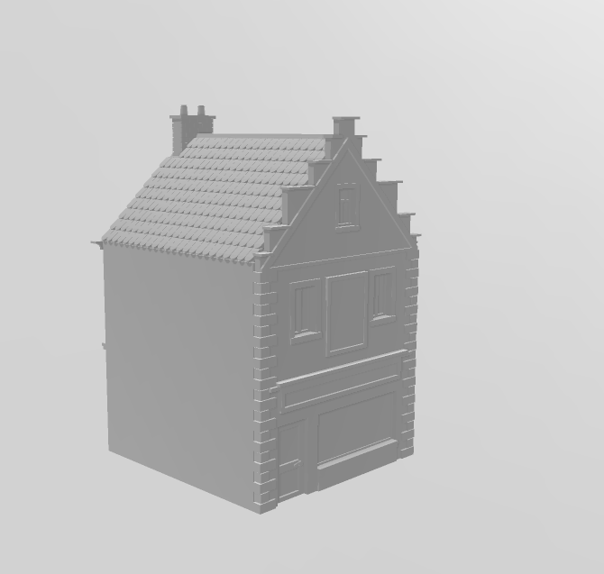 Dutch Town Shops - War Across Europe - Terrain - 28mm - 20mm - 15mm - WOW Buildings