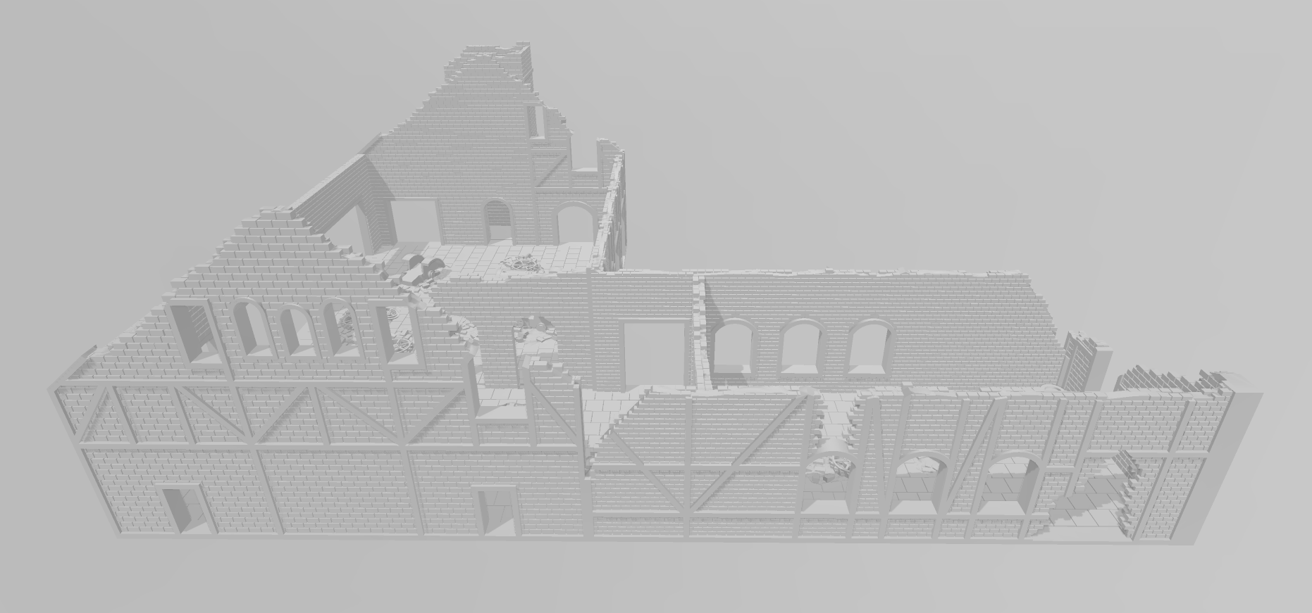 Factory Ruins - War Across Europe - Terrain - 28mm - 20mm - 15mm - WOW Buildings