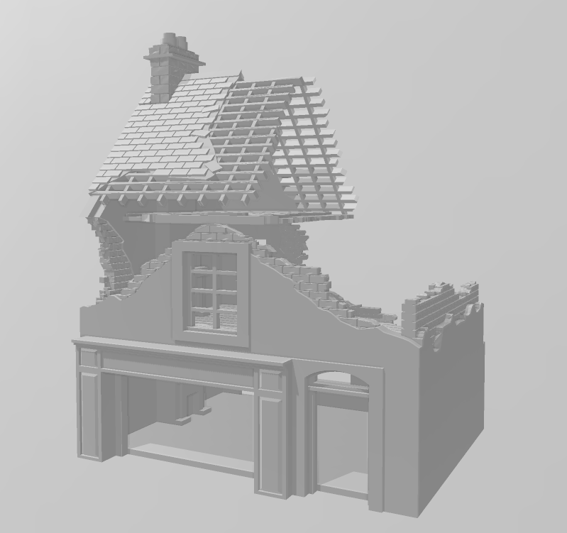 Normandy Street Ruins - War Across Europe - Terrain - 28mm - 20mm - 15mm - WOW Buildings