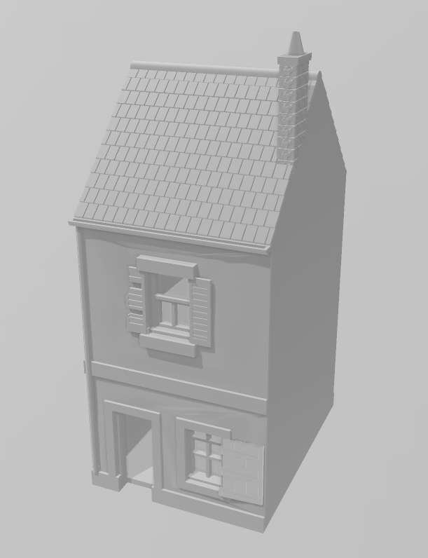 Small Terrace House - War Across Europe - Terrain - 28mm - 20mm - 15mm - WOW Buildings