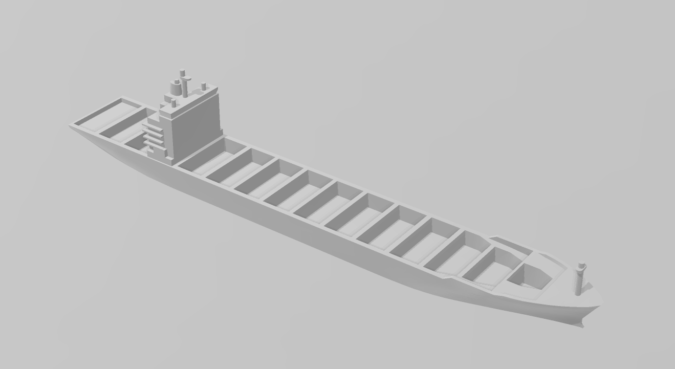 Container Carrier 3300TEU - Chinese Navy - Wargaming - Axis and Allies - Naval Miniature - Tabletop - Warships