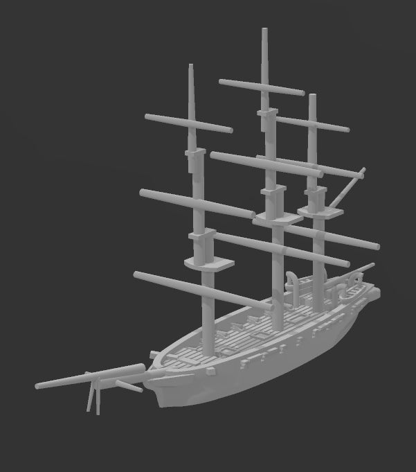 USS Vincennes - Union - 1/600 Scale - Ships - Sailboats - Age of Sail