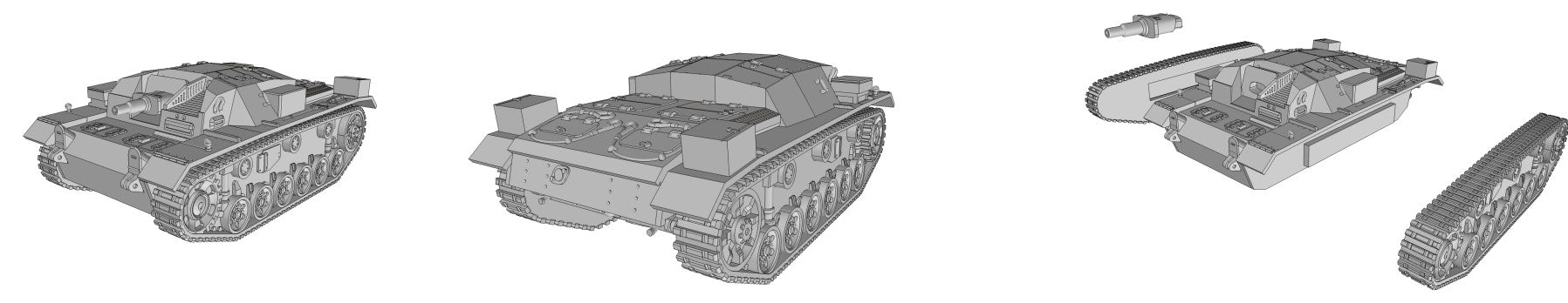 Sd.Kfz. 142 Sturmgeschütz III - German Army - 28mm Scale - wargame3d