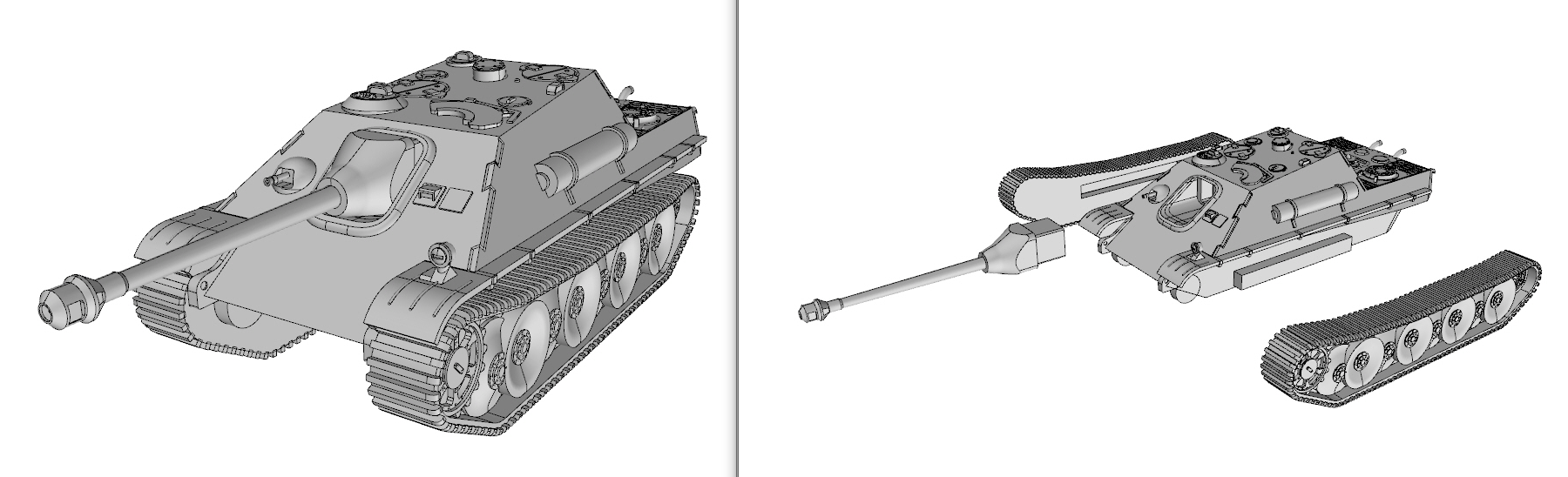 Panzerjager - Panther - German Army - 28mm Scale - wargame3d