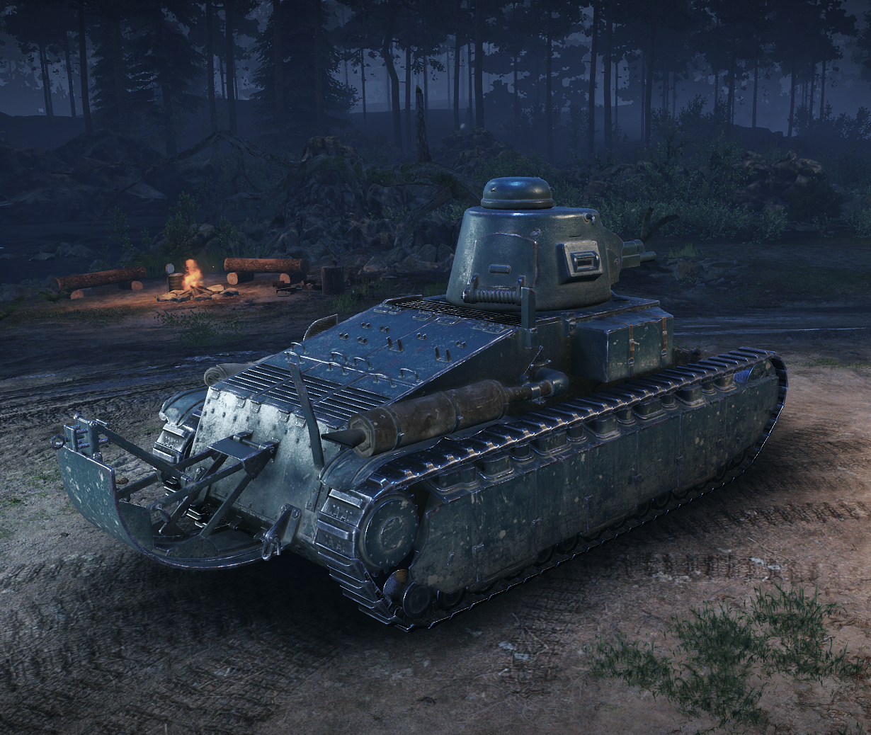 Light Tank Renault D1 - French Army - 28mm Scale - wargame3d