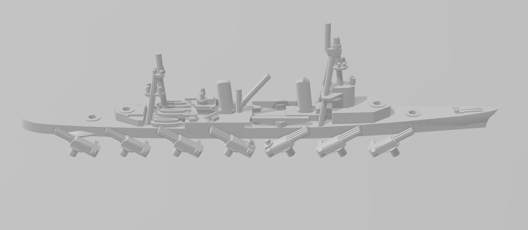 Pensacola - US Navy - Rotating Turret - Wargaming - Naval Miniature