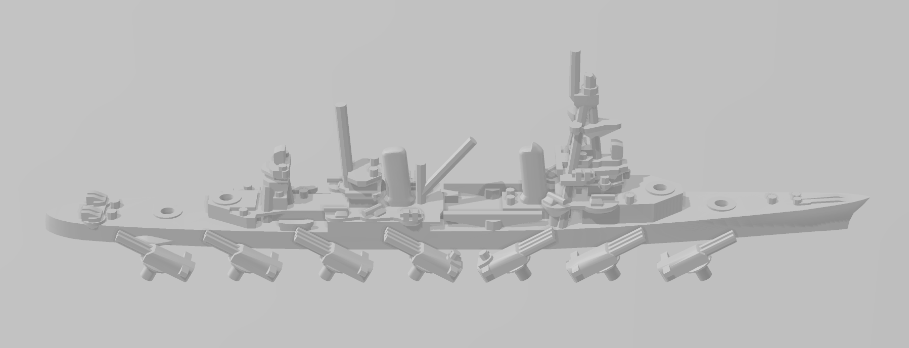 Pensacola - US Navy - Rotating Turret - Wargaming - Naval Miniature