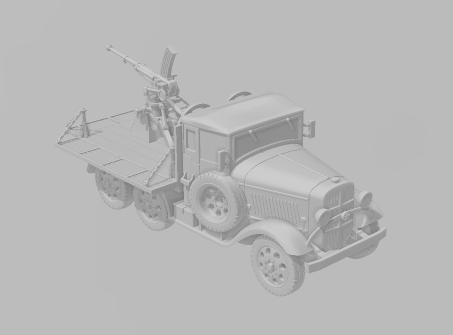 Type 98 20mm AA machine cannon carrier - Japanese Army - 28mm Scale - wargame3d