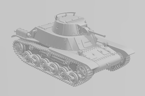 Type 98 Ke-Ni Light Tank - Japanese Army - 28mm Scale - wargame3d