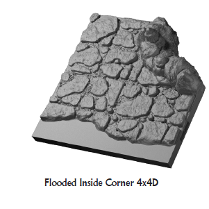 Flooded Caverns Inside Corners - 28 mm / 1" - DragonLock - DND - Pathfinder - RPG - Dungeon & Dragons - Terrain - Fat Dragon Games